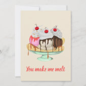 Je maakt me smelt ijs Valentijn Feestdagenkaart (Voorkant)