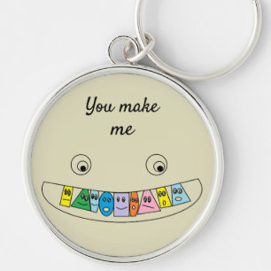 Je maakt me SMILE Cute Toothy Smile Sleutelhanger
