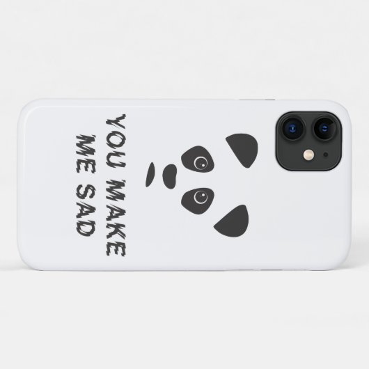 Je maakt me verdrietig. Sad panda. Case-Mate iPhone Case (Achterkant (horizontaal))