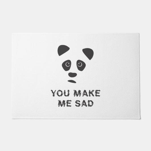 Je maakt me verdrietig. Sad panda. Deurmat (Voorkant)