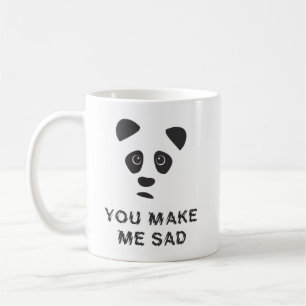 Je maakt me verdrietig. Sad panda. Koffiemok
