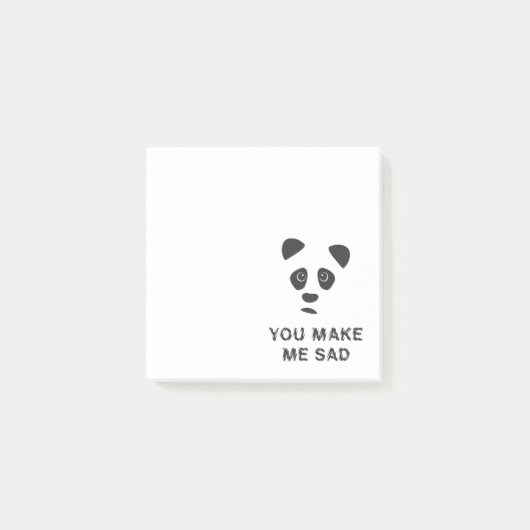 Je maakt me verdrietig. Sad panda. Post-it® Notes (Voorkant)