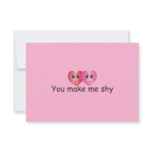 Je maakt me verlegen Cute Blushing Harten Kawaii