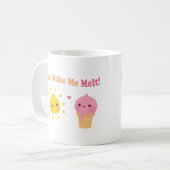 Je maakt me vlekken, grappige zon en ijskap koffiemok (Voorkant links)