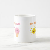 Je maakt me vlekken, grappige zon en ijskap koffiemok (Center)