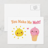 Je maakt me vlekken, zon en ijs, liefdesHumor Briefkaart (Voorkant / Achterkant)