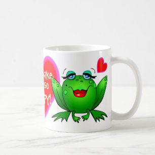 Je maakt me zo blij Groene gelukkige kikkers Rode  Koffiemok