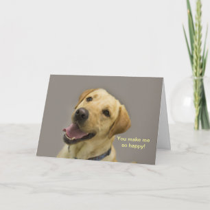 Je maakt me zo blij! Yellow Lab-Kaart Kaart