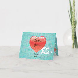 Je maakt mij compleet legpuzzel bedankbriefje bedankkaart