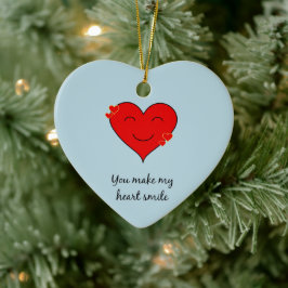 Je maakt mijn hart blauw keramisch ornament