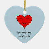Je maakt mijn hart blauw keramisch ornament (Voorkant)