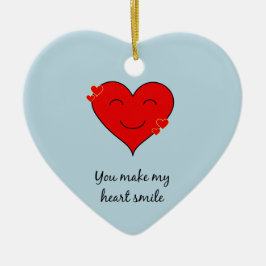 Je maakt mijn hart blauw keramisch ornament