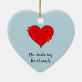 Je maakt mijn hart blauw keramisch ornament (Achterkant)