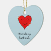 Je maakt mijn hart blauw keramisch ornament (Links)