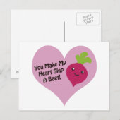 Je maakt mijn hart een biet overslaan briefkaart (Voorkant / Achterkant)