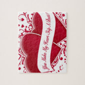 Je maakt mijn hart een sla. Rode harten Legpuzzel (Verticaal)