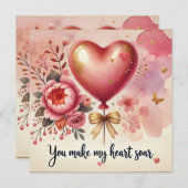 Je maakt mijn hart feestdagenkaart (Voorkant / Achterkant)