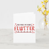 Je maakt mijn hart flutter hartverpleegkundige Val Kaart (Gele Bloem)