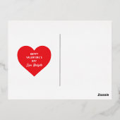 Je maakt mijn hart gelukkige Valentijn Folie Feestdagen Briefkaart (Achterkant)