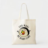 Je maakt mijn hart met Funny Sushi Pun Tote Bag (Voorkant)