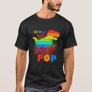 Je maakt mijn hart Pop dinosaurus Shirt, Pop het S T-shirt