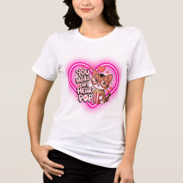 Je maakt mijn hart Pop kat Valentijnsdag Tri-Blend Shirt