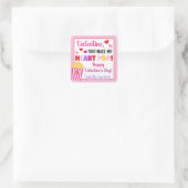 Je maakt mijn hart Pop Kinder Valentijn Vierkante Sticker (Tas)