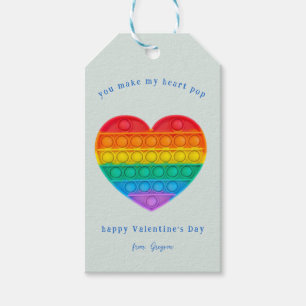 Je maakt mijn hart Pop   Pop Fidget Valentijn Cadeaulabel