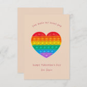 Je maakt mijn hart Pop | Pop Fidget Valentijn Notitiekaartje (Voorkant / Achterkant)