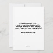 Je maakt mijn hart POP Popcorn Valentijnsdag Feestdagenkaart (Achterkant)