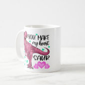 Je maakt mijn hart Saur Dinosaur Valentijnsdag Koffiemok (Voorkant links)