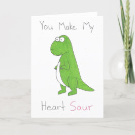 Je maakt mijn hart Schattigee dinosaurus vouwende Feestdagen Kaart
