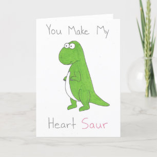 Je maakt mijn hart Schattigee dinosaurus vouwende Feestdagen Kaart