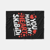 Je maakt mijn hart Skibidi Valentijnsdag Mannen en Fleece Deken (Voorkant (Horizontaal))