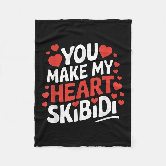 Je maakt mijn hart Skibidi Valentijnsdag Mannen en Fleece Deken (Voorkant)