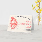 Je maakt mijn hart sla mijn Valentijn. Kaart (Gele Bloem)