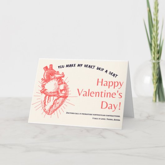 Je maakt mijn hart sla mijn Valentijn. Kaart (Voorkant)