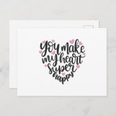 Je maakt mijn hart super gelukkig briefkaart (Voorkant / Achterkant)