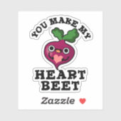 Je maakt mijn hartbiet grappny Veggie Pun Sticker (Vel)