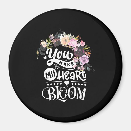 Je maakt mijn hartbloem magneet (Voorkant)