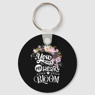 Je maakt mijn hartbloem sleutelhanger