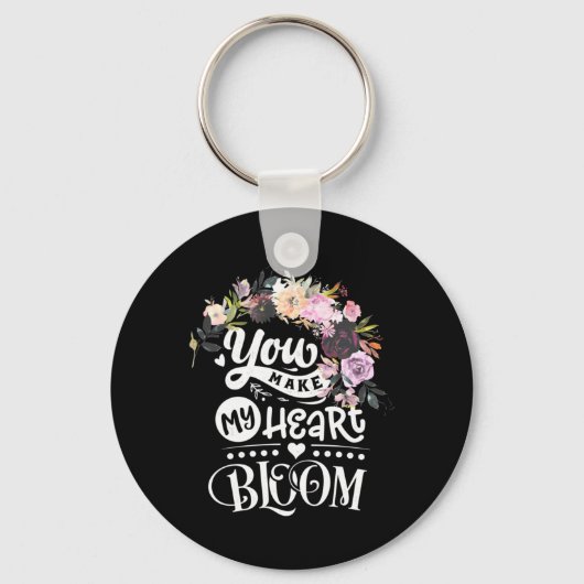 Je maakt mijn hartbloem sleutelhanger (Voorkant)