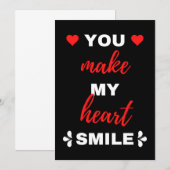 Je maakt mijn hartglimlach bedankkaart (Voorkant / Achterkant)