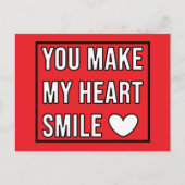 Je maakt mijn hartglimlach briefkaart (Voorkant)