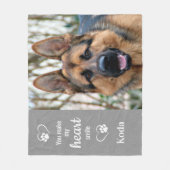 Je maakt mijn hartglimlach - Foto-Hondenliefhebber Fleece Deken (Voorkant)