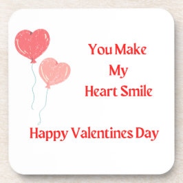 Je maakt mijn hartglimlach met hartballonnen op ee bier onderzetter