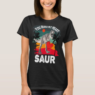 Je maakt mijn hartsaur Valentijn Dinosaur Valentin T-shirt