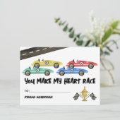 Je maakt mijn hartslag Kinder Valentijnsdag Kaart (Staand voorkant)