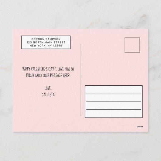 Je maakt mijn hartstikke romantische Valentijnsdag Feestdagenkaart (Achterkant)