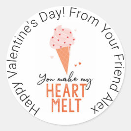 Je maakt mijn hartvlek-ijs-Valentijnsdag Ronde Sticker